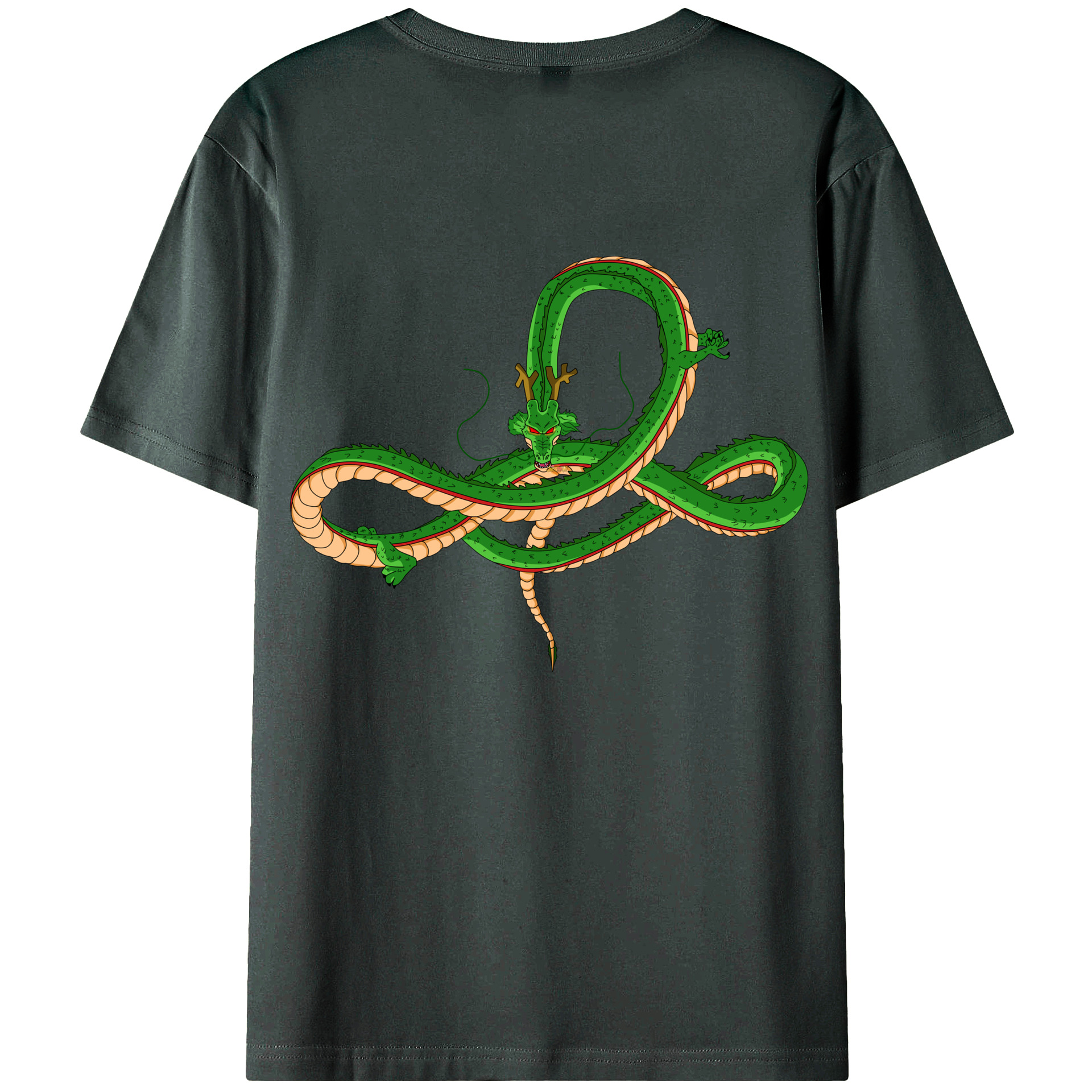 （画像用） ドラゴンボール 神龍 シェンロン DRAGON BALL Shenron 綿100％ メンズ半袖Tシャツ（バックプリント） 通気性